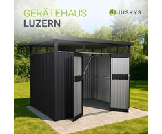 Juskys Sodo namelis Luzern L 196x254x220 cm antracito spalvos