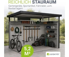 Juskys Sodo namelis Luzern M 5,2 m² antracito spalvos