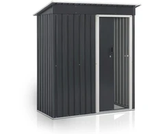 Juskys Sodo namelis S su šlaitiniu stogu 164x88x182 cm antracito spalvos