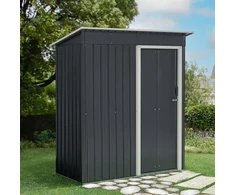 Juskys Sodo namelis S su šlaitiniu stogu 164x88x182 cm antracito spalvos