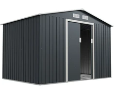 Juskys Sodo namelis XL su dvišlaičiu stogu 164x88x182 cm antracito spalvos