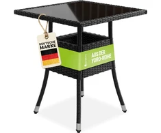 Juskys Sodo stalas Yoro 60x60x73 cm juodas