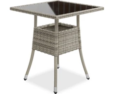 Juskys Sodo stalas Yoro 60x60x73 cm Pilkas Poliratanas