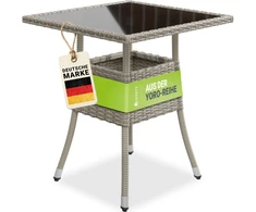 Juskys Sodo stalas Yoro 60x60x73 cm Pilkas Poliratanas