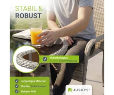 Juskys Sodo stalas Yoro Ø80x73 cm juodas