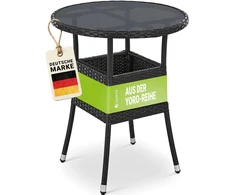 Juskys Sodo stalas Yoro Ø 80 x 73 cm juodas