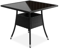 Juskys Sodo stalas Yoro 80x80 cm juodas