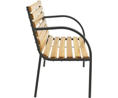 Juskys Sodo suoliukas Homestar Modena 2 vietų 120x62 cm natūralus/antracito spalvos