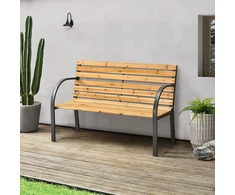 Juskys Sodo suoliukas Homestar Modena 2 vietų 120x62 cm natūralus/antracito spalvos