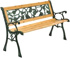 Juskys Sodo suoliukas Venezia 2 vietų 122x54x73 cm natūralus/juodai žalias