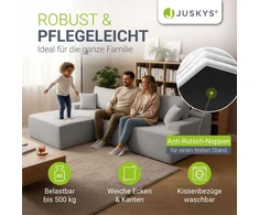 Juskys Sofa Coredo 250x56x155 cm Šviesiai pilka korduro medžiaga