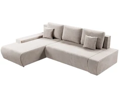 Juskys Sofa Iseo su kairiuoju otomanu 260x180x81 cm smėlio spalvos