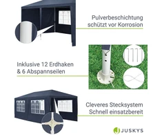 Juskys Šventinė palapinė Homestar 3x6x2.5 m mėlyna