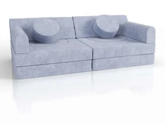 Juskys Vaikiškas žaidimų sofa Kayo 150x75x50 cm šviesiai mėlynas