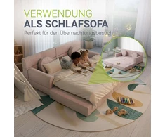 Juskys Vaikiškas žaidimų sofa Kayo 150x75x50 cm rožinė
