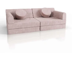 Juskys Vaikiškas žaidimų sofa Kayo 150x75x50 cm rožinė