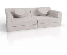 Juskys Vaikiškas žaidimų sofa Kayo 150x75x50 cm smėlio spalvos