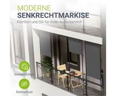 Juskys Vertikalus markizės Barbados 100x310 cm pilkas