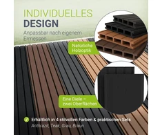 Juskys WPC terasos lentos 10 m² antracito spalvos