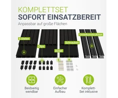 Juskys WPC terasos lentos 20 m² antracito spalvos