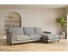 Kampinė sofa BASIL dešinioji kampinė, pilka
