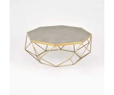 Auksinis kavos staliukas Glamour, 106 x 40 x 106 cm