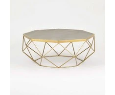 Auksinis kavos staliukas Glamour, 106 x 40 x 106 cm