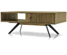 Kavos staliukas su stalčiumi, 120 cm, Massa, rudas