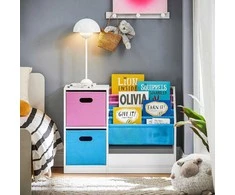 Sobuy Vaikų lentyna žaislų saugykla Vaikų Knygų spinta saugojimo suolas vaikams KMB76-F