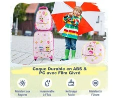 Kelioninis Promotions Vaikiškas lagaminų rinkinys, 32x22,5x82 cm, šviesiai rožinė