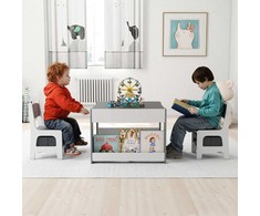 Kelioninis Promotions Vaikiškas staliukas ir kėdžių komplektas, 61,5x61,5x48 cm, pilkas