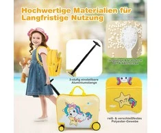 Kelioninis Promotions Vaikiškų lagaminų rinkinys, 47x27x37 cm, geltonas
