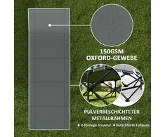 Outsunny Sulankstoma stovyklavimo lova su čiužiniu, pagalve ir šonine kišene, 190 x 65 x 37 cm, sulankstomas gultas suaugusiems, svečių lova iki 150 kg, sulankstoma lova laukui, sodui, stovyklavimui, kelionėms, šviesiai pilka