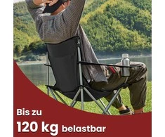SONGMICS Kempingo kėdės 2 vnt. rinkinys, sulankstomos kėdės lauko naudojimui, su porankiais