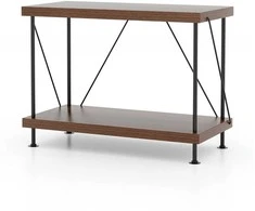 KNYGA Promotions Ekrano stovas, 2 aukštų, 59.7x29.2x147.3 cm, rudos spalvos