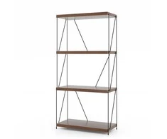 KNYGA Promotions Ekrano stovas, 4 aukštų, 59,7x29,2x147,3 cm, rudas