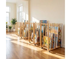 KNYGA Promotions Lentynų stovas daiktams 75x40x81 cm natūralus