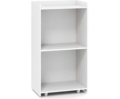 KNYGA Promotions Podiumo stovas, 57.2x36.8x104.1 cm, balta, su laikymo vieta