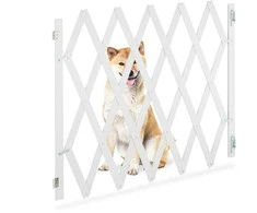 Relaxdays Apsauginiai varteliai, bambukas, 87-97x34-140 cm, balta