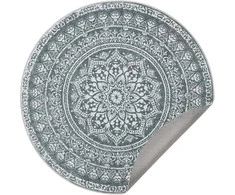 SONGMICS HOME Apvalus kilimas 160 cm skersmens Boho stiliaus antracito pilkos spalvos