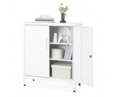 Songmics Dokumentų spintelė su užraktu 40 x 80 x 90 cm balta