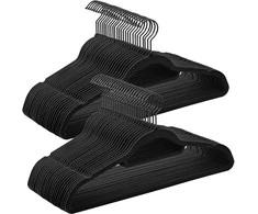Songmics 50 kabyklų komplektas 43,5 cm ilgio juodos spalvos