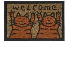 Kodustaar „Welcome“ kačių kokosinis durų kilimėlis