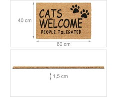 Kodustaar kokoso pluošto durų kilimėlis „cats welcome“