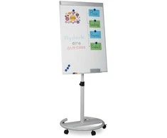 Relaxdays Flipchart lenta, 100x70 cm, balta