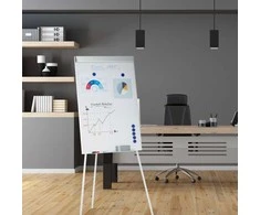 Relaxdays Flipchart lenta, 90x60 cm, balta