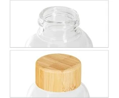Relaxdays 6x gertuvė su bambukiniu dangteliu 500 ml