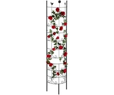 Relaxdays Grotelės, metalas, 42x19,2x180 cm, juoda