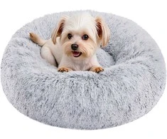 Songmics Feandrea Šuns gultas su minkštu pilku užvalkalu