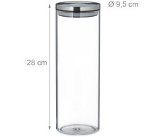 Kodustaar 3 laikymo stiklainių rinkinys 1,8 L